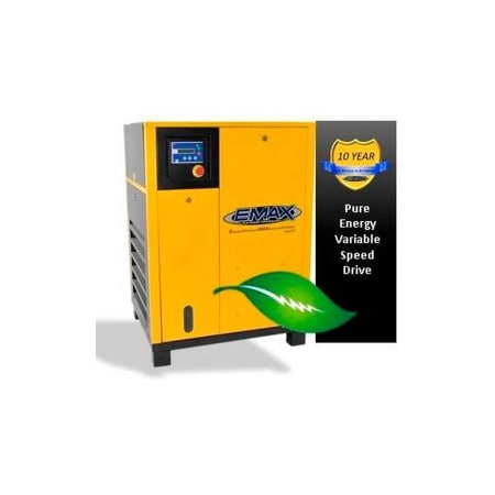 Emax Compressor EMAX, 10HP Rotary Screw Compressor Tankless, 145 PSI, 45 CFM, 1PH 208/230V ERV0100001
